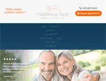 Tablet Screenshot of middleburgsmiles.com